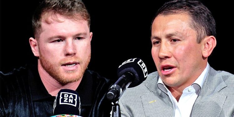 Canelo Alvarez y Gennady Golovkin se presentaron en su último «cara a cara»…listos para la gran pelea
