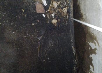Autoridades investigan hallazgo de esqueleto encontrado en cisterna