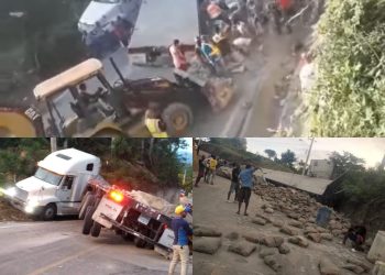 Se vuelca patana cargada de cemento en vía alterna Montellano