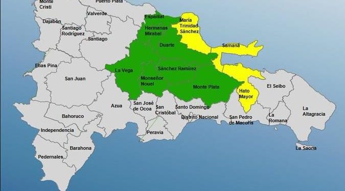 COE mantiene 10 provincias en alerta por vaguada