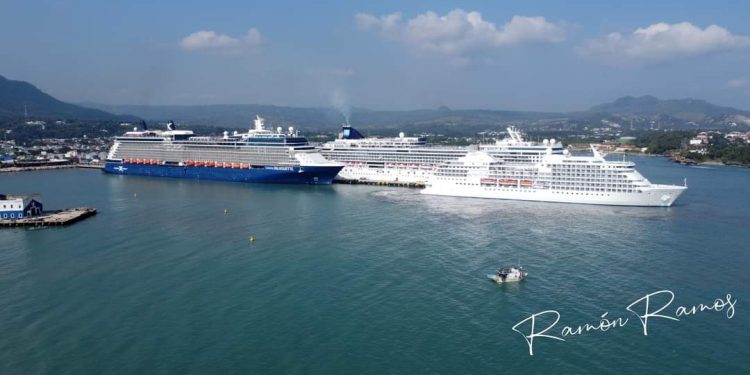 Coinciden por primera vez 5 cruceros en Puerto Plata trayendo a bordo casi 20 mil turistas