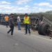 Aparatoso accidente de una patana en carretera Montecristi-Dajabón 