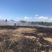 Incendio consume finca de pastos en Santiago Rodríguez