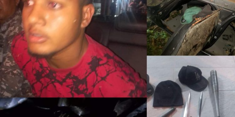 Apresan sujeto que junto a otros cinco delincuentes se accidentaron tras persecución en Los Hidalgos