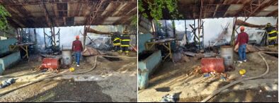 Presunto enajenado mental prende fuego a “gomeria” en Laguna Salada-Valverde