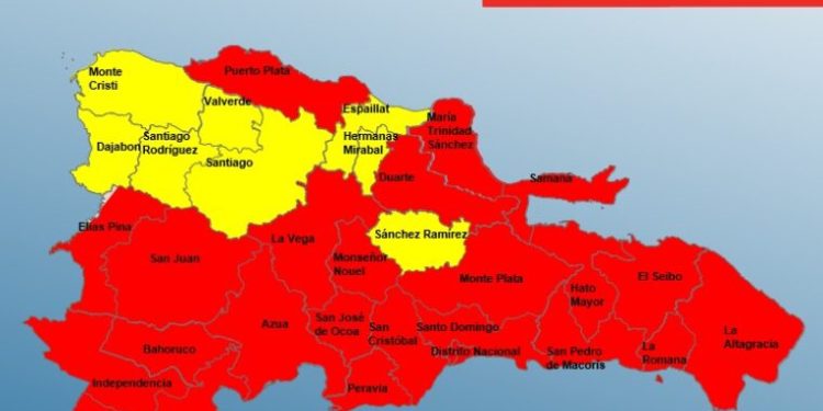 Aumentan a 24 las provincias en alerta roja por llegada de la tormenta tropical Franklin