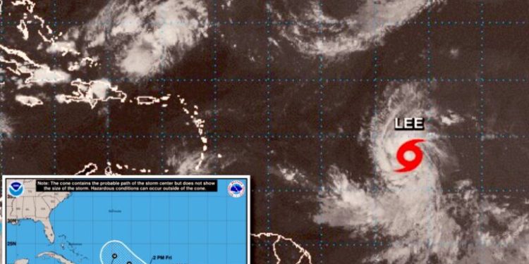 Se forma la tormenta tropical Lee; se prevé que se convierta en huracán el fin de semana