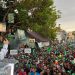 Multitud desafía torrencial aguacero en apoyo a precandidatos de la Fuerza del Pueblo en Mao
