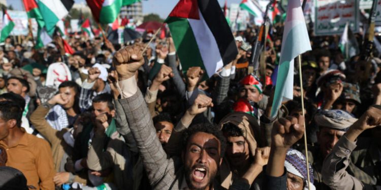 Jornada de protestas masivas en Oriente Medio en apoyo a los palestinos de Franja de Gaza