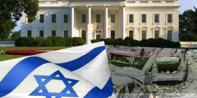 Colores de la bandera de Israel iluminan la Casa Blanca