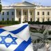Colores de la bandera de Israel iluminan la Casa Blanca