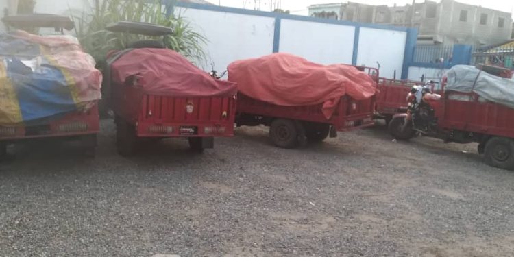Policias de Haiti ocuparon cargamento de mercancias cruzo la frontera desde RD