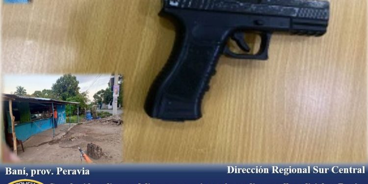 Cae abatido en Baní supuesto antisocial cuando intentó disparar contra una patrulla policial con arma que portaba ilegalmente