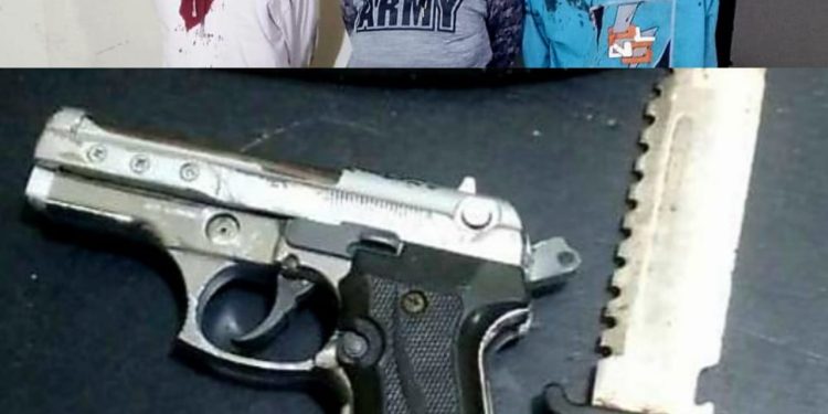 Apresan tres atracadores en Sosúa, le ocupan pistola y cuchillo