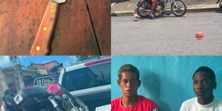 Policía captura a dos jovencitos cometían asaltos a filo de cuchillo en Puerto Plata