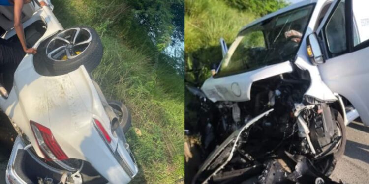 Dos accidentes de tránsito dejan cinco heridos en Imbert   