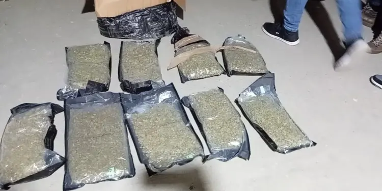 Ocupan 12 paquetes de marihuana y 33 envases llenos de presunta cocaína en AILA