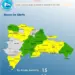 15 provincias en alerta amarilla y 10 en verde por vaguada