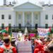 Cientos personas protestan ante Casa Blanca por su apoyo a Israel