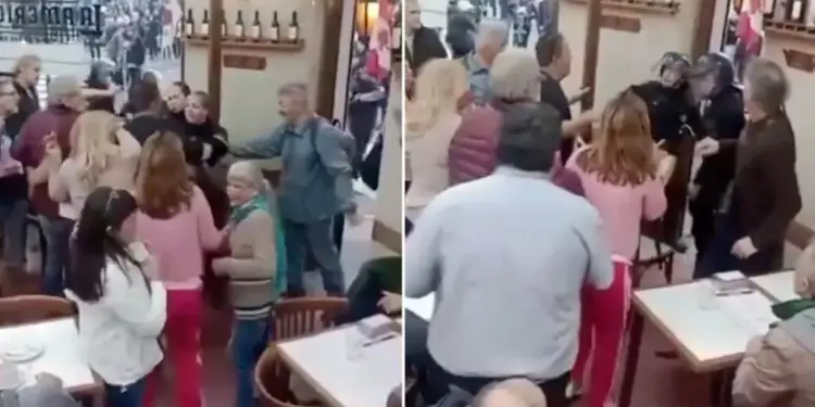 La insólita reacción en una pizzería en Buenos Aires al entrar dos policías para ir al baño