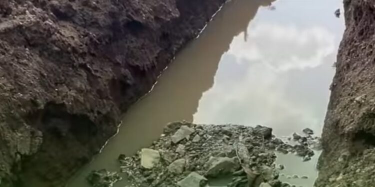 Paralizados trabajos de construcción de un desagüe en Dajabón