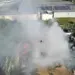 Un incendio afectó el almacén de una constructora en Arroyo Hondo
