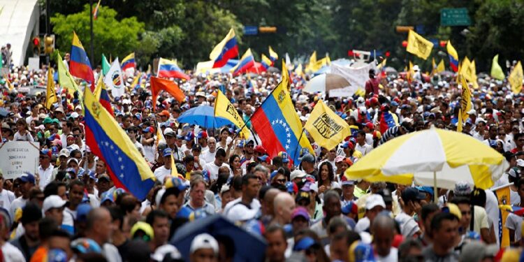 Machado lideró las protestas de oposición Venezuela este sábado