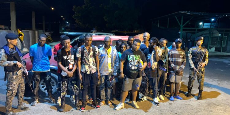 ERD detiene conductor de  camioneta con 18 indocumentados a bordo en Amina mao