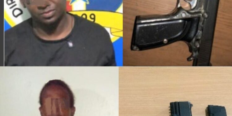 Policías apresan en Barahona y Bahoruco dos hombres con armas de fuego ilegales