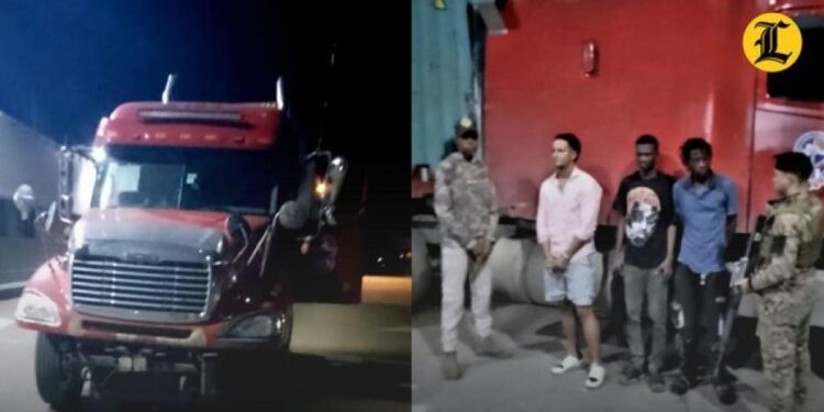 Detienen camionero escondía indocumentados haitianos en camarote de patana