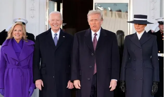 Donald Trump llega a la Casa Blanca antes de su juramento