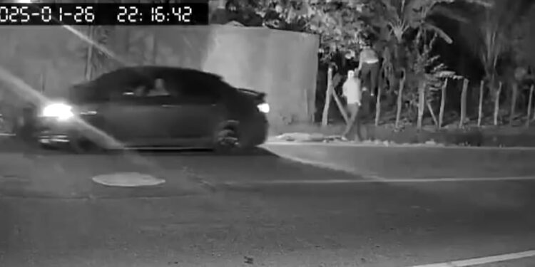 Vídeo; Individuos sospechosos a bordo de un carro llegan a una propiedad privada en los Miches Arriba como perros por su casa