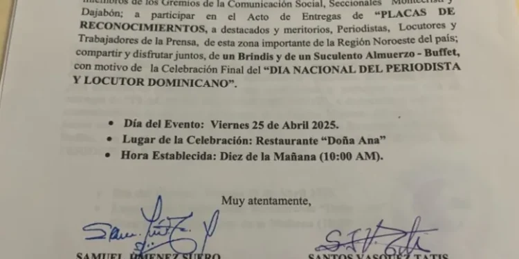 Gremios de comunicadores reconocerán periodistas, locutores y trabajadores de la prensa de Montecristi y Dajabón