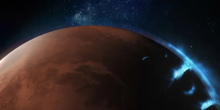 Observan la primera aurora visible en Marte