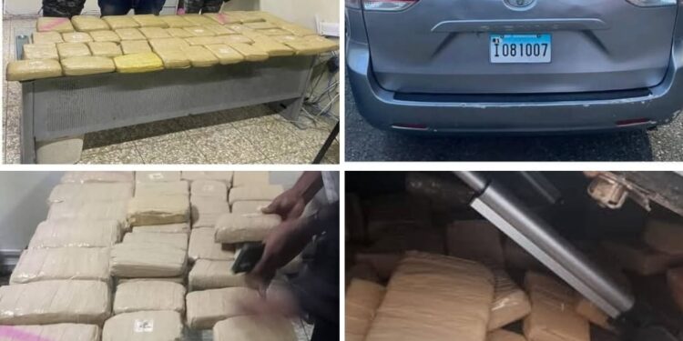 Patrulla PN retiene vehiculo y ocupa 40 paquetes de presunta Marihuana; apresa chofer en DN
