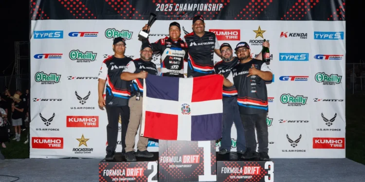 Jhonnattan Castro hace historia en Formula Drift: primer latino y dominicano en alcanzar el podio en la serie más prestigiosa del mundo