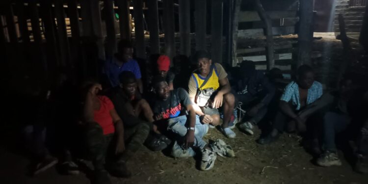 Diez nacionales haitianos indocumentados fueron detenidos cuando intentaban evadir puesto de control en Guayubín