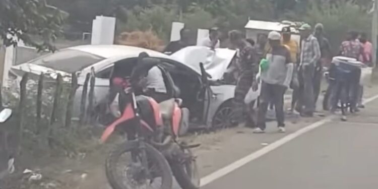 Accidente en autopista Manolo Tavares Justo tramo Carbonera