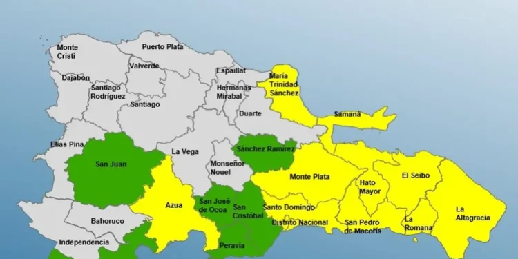 COE eleva alerta: 10 provincias en amarillo y 8 en verde
