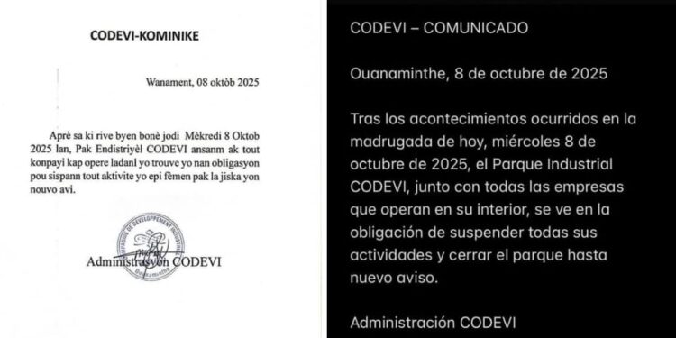 CODEVI suspendió formalmente todas sus actividades con el cierre de empresas tras incidentes de trabajadores Haitianos