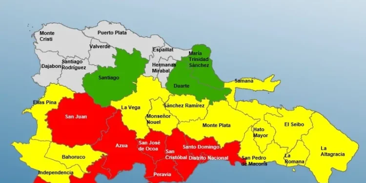 COE mantiene nueve demarcaciones en alerta roja por efectos de la tormenta Melissa