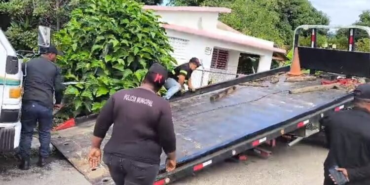 Nuevo director de la Policía municipal realiza amplio operativo en contra de vehículos que impiden el paso peatonal