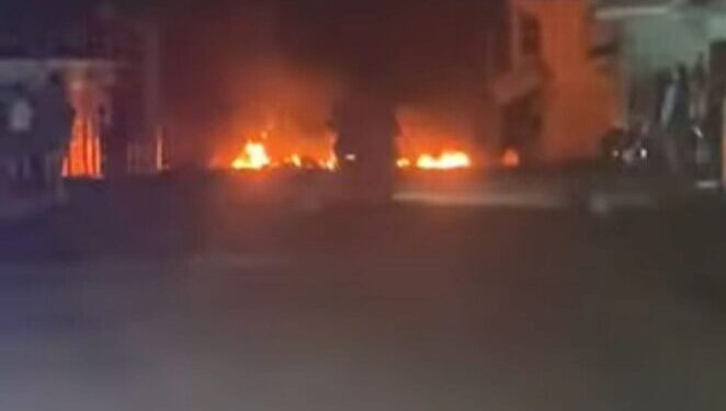 Apagón genera protestas en todo el Cibao