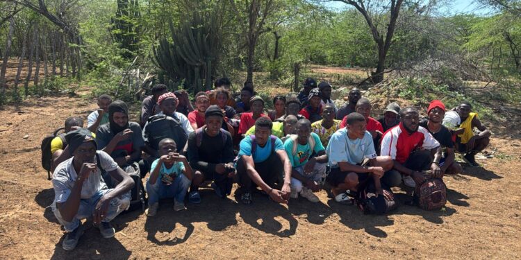 Un grupo de 34 haitianos indocumentados fue interceptado por el Ejército en Montecristi