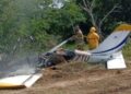 Trasladan hacia Santiago Piloto y copiloto heridos y quemados en accidente de avioneta en Dajabón 