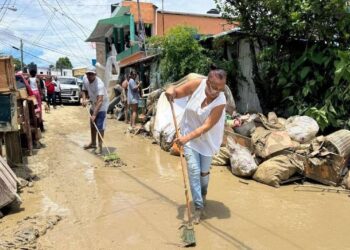 Más de 4,500 familias fueron damnificadas tras lluvias en Montellano, Puerto Plata; autoridades asisten
