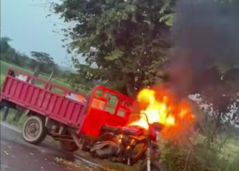 Reportan segundo incendio de vehículo este Martes en la provincia Dajabón