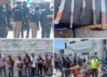 Autoridades Policiales y Dirección de Migración arrestaron motoristas Haitianos sin documentos y armas blancas en operativo en Dajabón 