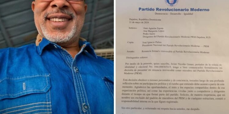 Renuncia el PRM periodista Javier Genao; fue vocero presidencial recientemente