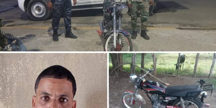 Policía Preventiva, Dicrim e Inteligencia policial Dintel recuperan Motocicleta habia sido robada a un militar en Dajabón